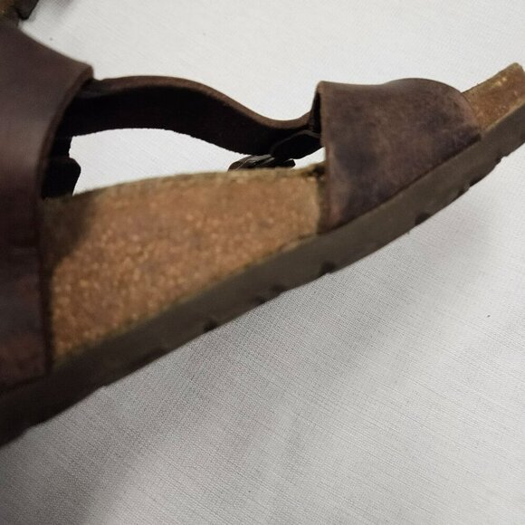 Birkenstock Larisa Womens Sandals Size‎ 41 10 Brown Leather Cork Footbed - Picture 13 of 16